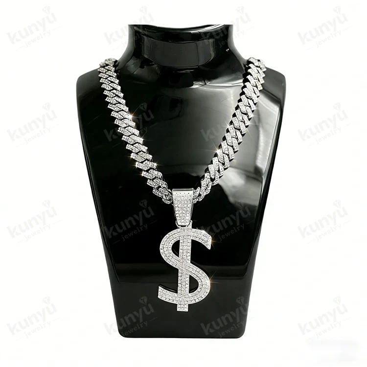 Hip-Hop-Dollar-Zeichen-Halskette Hip-Hop-Dollar-Zeichen-Halskette
